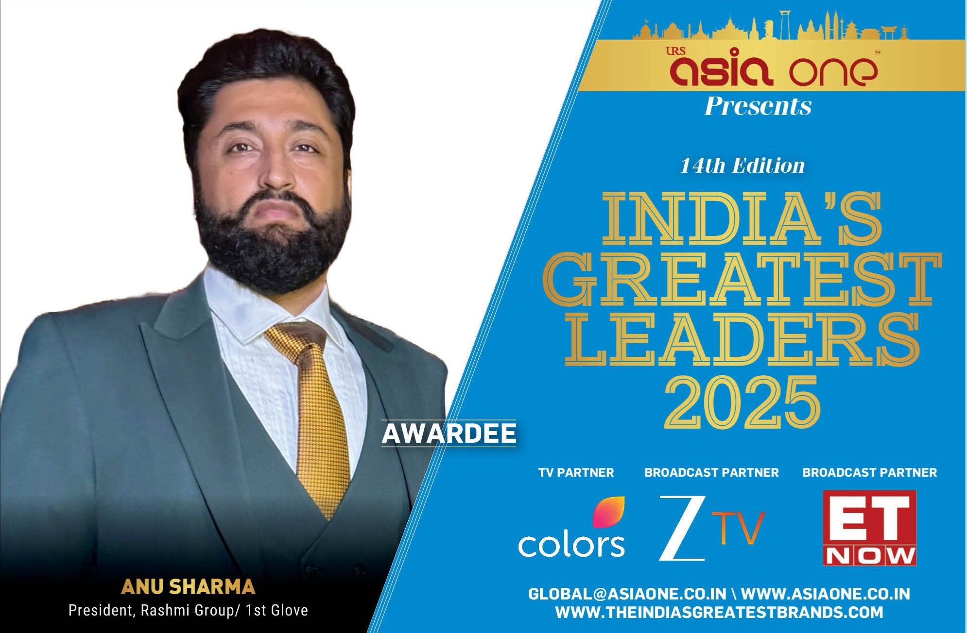Rashmi Group Celebrates as President Mr. Anu Sharma Honoured with ‘India’s Greatest Leaders 2025’ Award | Reach Dredging Limited
